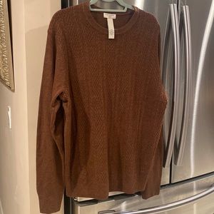 Brown mens dockers sweater size large